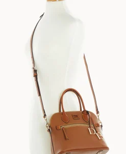 Pebble Grain Domed Satchel