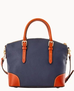 Pebble Grain Domed Satchel