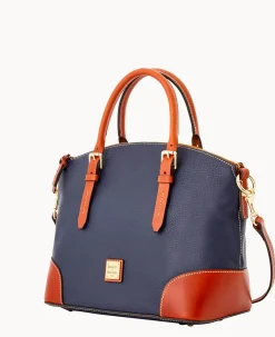 Pebble Grain Domed Satchel