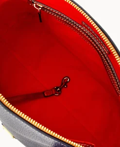 Pebble Grain Domed Satchel