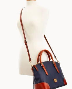 Pebble Grain Domed Satchel