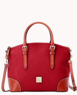 Pebble Grain Domed Satchel