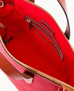 Pebble Grain Domed Satchel