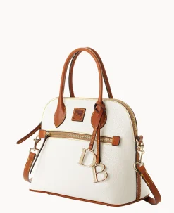 Pebble Grain Domed Satchel