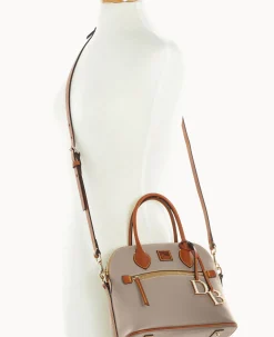 Pebble Grain Domed Satchel