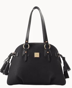 Pebble Grain Domed Satchel