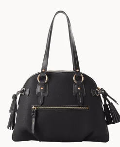 Pebble Grain Domed Satchel