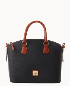 Pebble Grain Domed Satchel