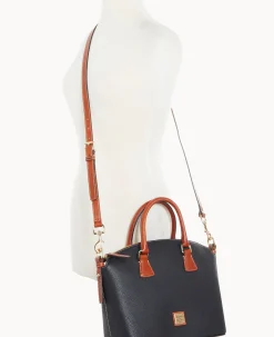 Pebble Grain Domed Satchel