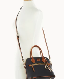 Pebble Grain Domed Satchel