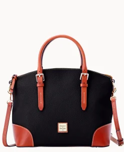 Pebble Grain Domed Satchel