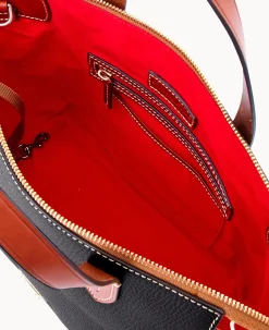 Pebble Grain Domed Satchel
