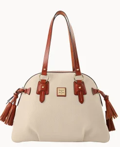 Pebble Grain Domed Satchel
