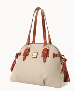 Pebble Grain Domed Satchel