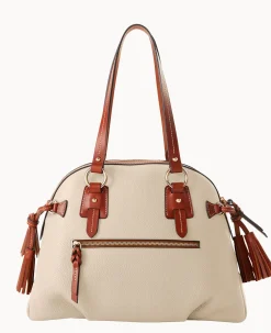 Pebble Grain Domed Satchel