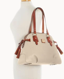 Pebble Grain Domed Satchel