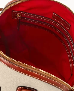 Pebble Grain Domed Satchel