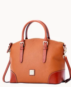 Pebble Grain Domed Satchel