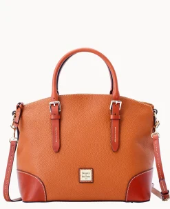 Pebble Grain Domed Satchel