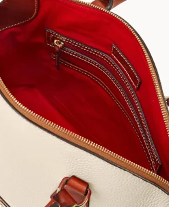 Pebble Grain Domed Satchel