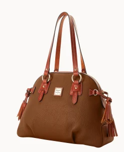Pebble Grain Domed Satchel
