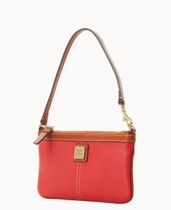 Pebble Grain Large Slim Wristlet