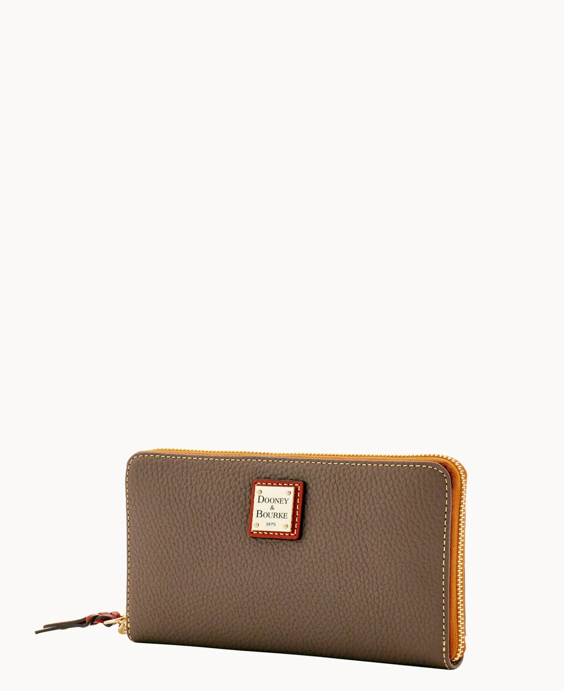 Pebble Grain Large Zip Around Wristlet