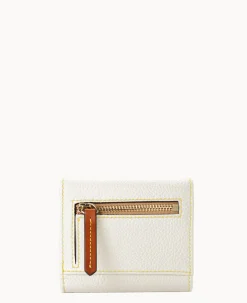 Pebble Grain Small Flap Credit Card Wallet