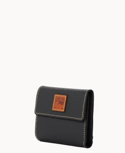 Pebble Grain Small Flap Credit Card Wallet