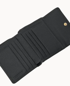 Pebble Grain Small Flap Credit Card Wallet