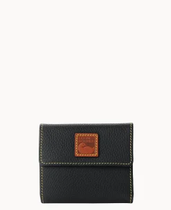 Pebble Grain Small Flap Credit Card Wallet