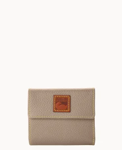 Pebble Grain Small Flap Credit Card Wallet