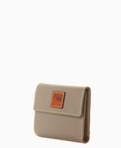 Pebble Grain Small Flap Credit Card Wallet