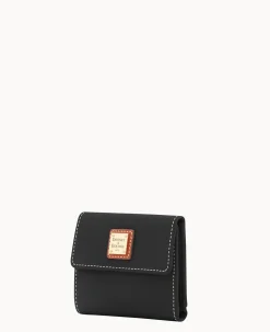 Pebble Grain Small Flap Credit Card Wallet