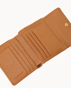 Pebble Grain Small Flap Credit Card Wallet