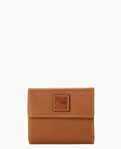 Pebble Grain Small Flap Credit Card Wallet