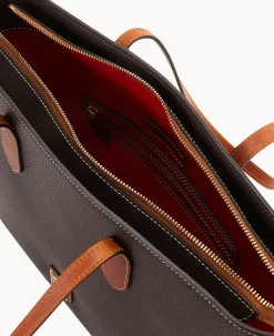 Pebble Grain Tote With Medium Wristlet