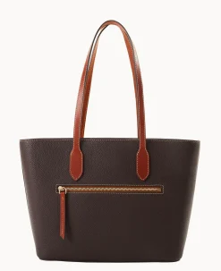 Pebble Grain Tote With Medium Wristlet