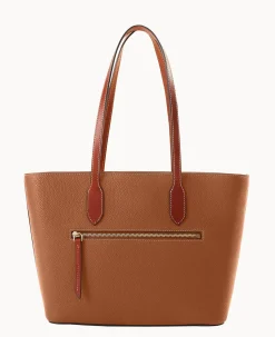 Pebble Grain Tote With Medium Wristlet