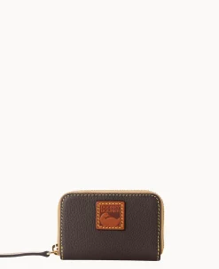 Pebble Grain Zip Around Credit Card Case
