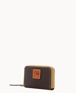 Pebble Grain Zip Around Credit Card Case