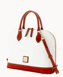 Pebble Grain Zip Zip Satchel