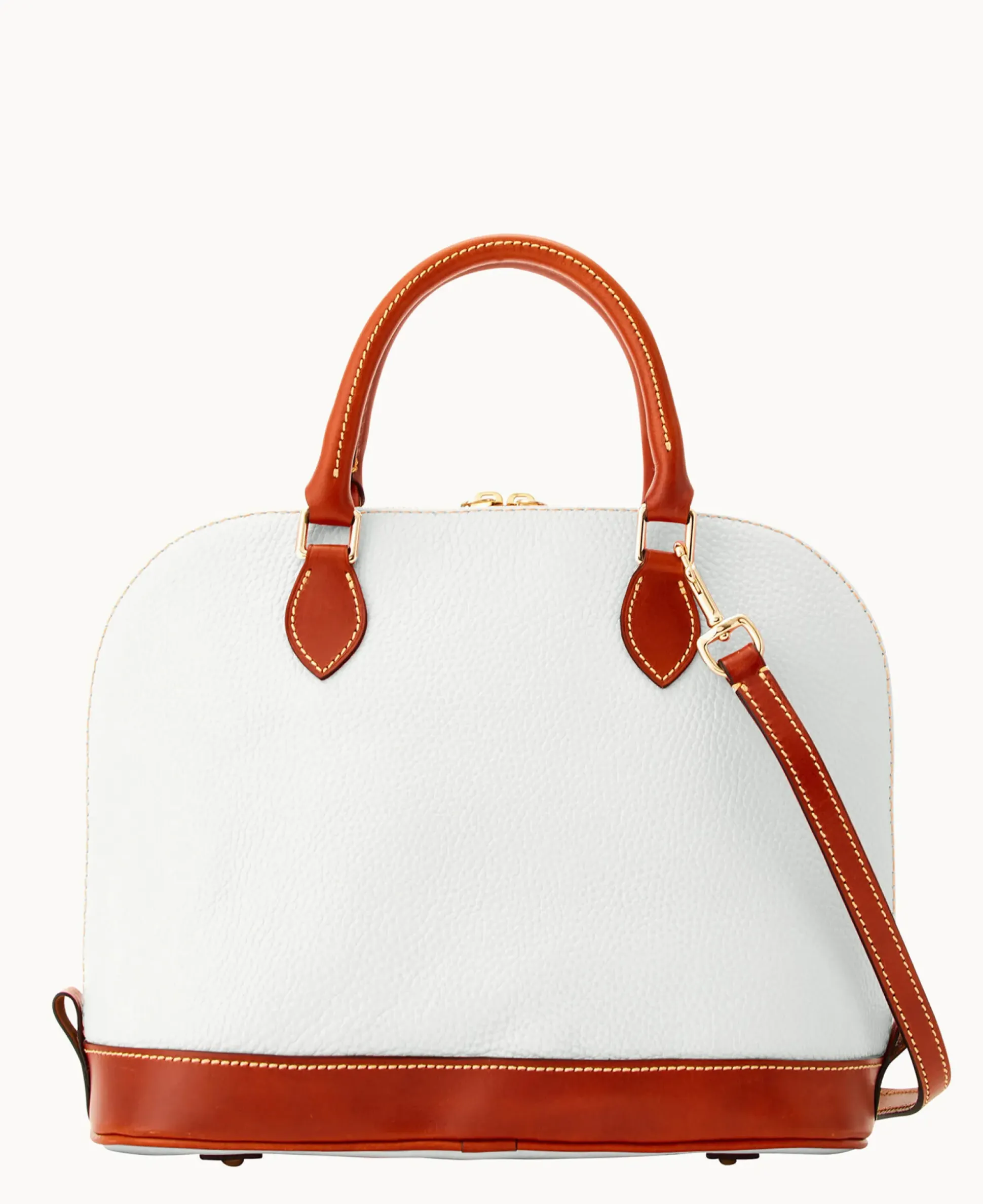 Pebble Grain Zip Zip Satchel