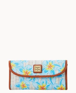 Plumeria Continental Clutch
