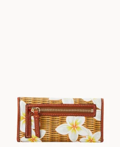 Plumeria Continental Clutch