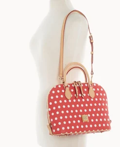 Polka Dot Zip Zip Satchel