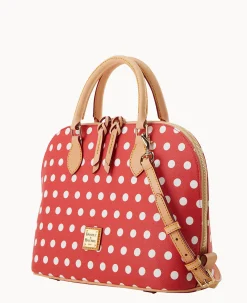 Polka Dot Zip Zip Satchel