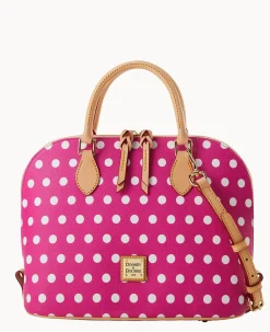 Polka Dot Zip Zip Satchel