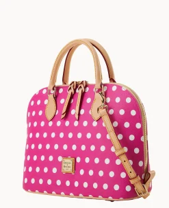 Polka Dot Zip Zip Satchel