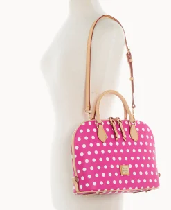 Polka Dot Zip Zip Satchel